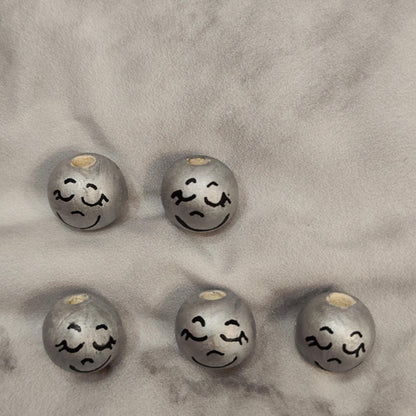 🩶 5er-Set Silberköpfchen – schlicht, edel & handbemalt