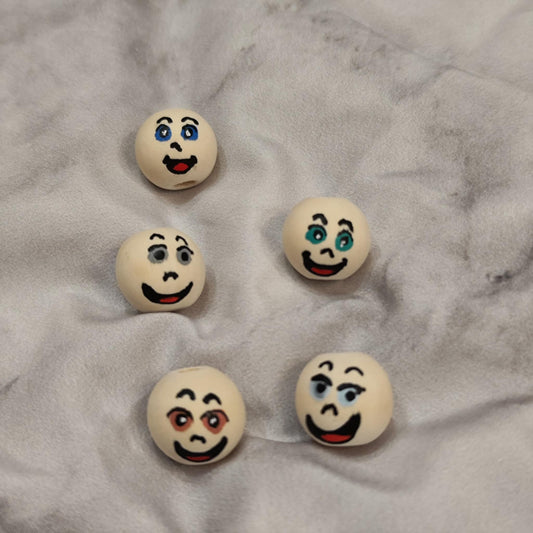 👁️‍🗨️ 5er-Set Gesichter mit bunten Augen – ausdrucksstark & handbemalt