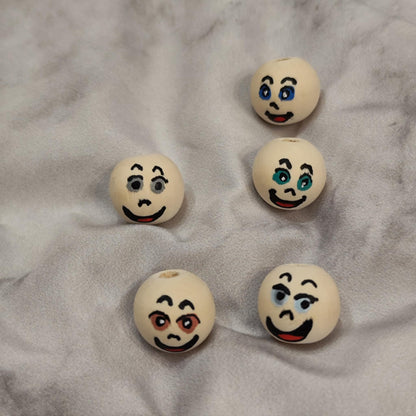 👁️‍🗨️ 5er-Set Gesichter mit bunten Augen – ausdrucksstark & handbemalt