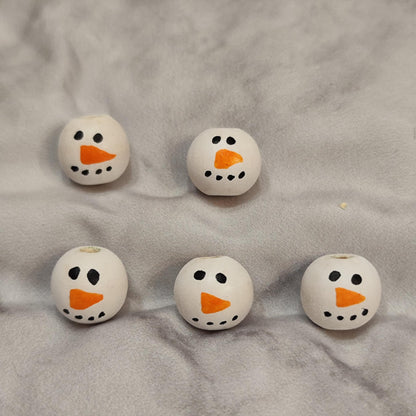 ⛄ 5er-Set Schneemanngesichter – frostig charmant & handbemalt