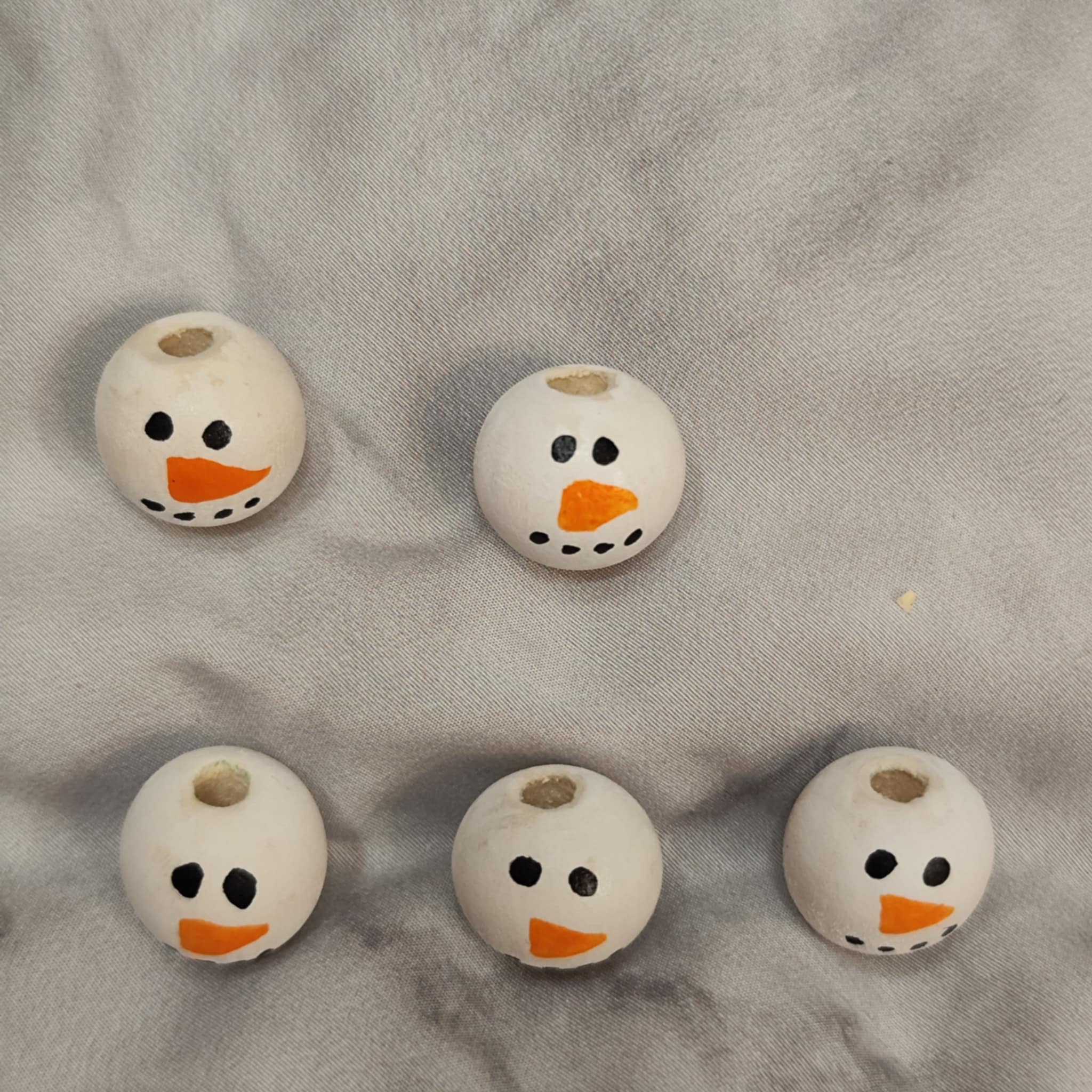 ⛄ 5er-Set Schneemanngesichter – frostig charmant & handbemalt