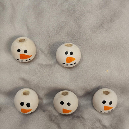 ⛄ 5er-Set Schneemanngesichter – frostig charmant & handbemalt