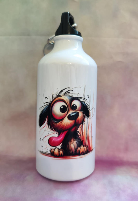 Alu-Sportflasche „Yorkie mit Burnout“ – charmant erschöpft!