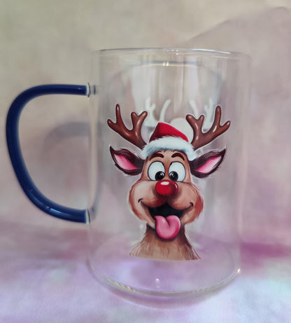 Reindeer mug in a double pack – two funny faces, one favorite mug!