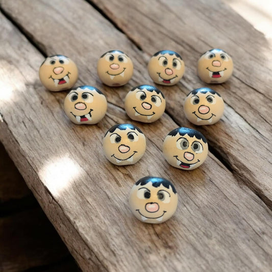 Vampir (2 cm oder 2,5 cm) – Handbemalte Holzperlen