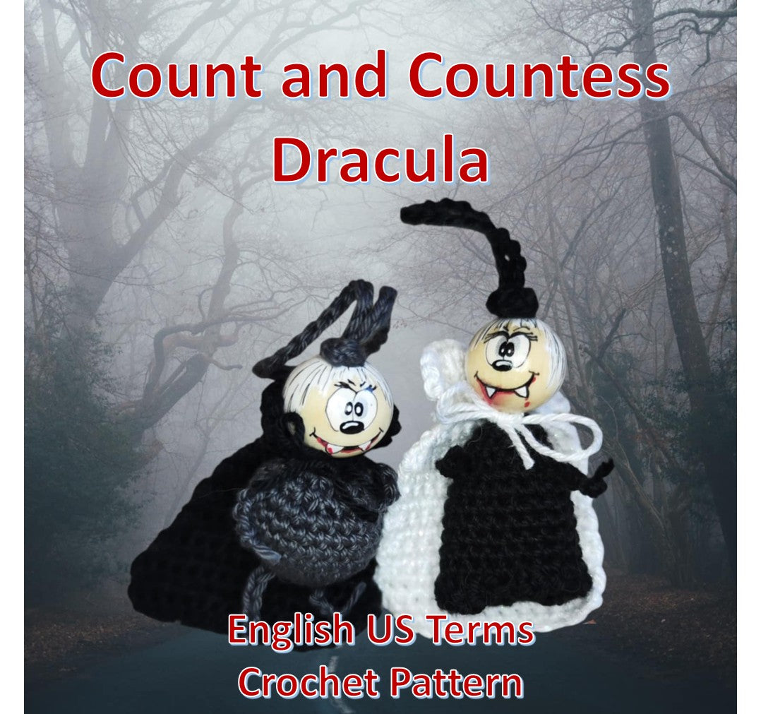 🦇 Häkelanleitung „Graf & Gräfin Dracula“ – bissig gut gehäkelt! (PDF) 🦇