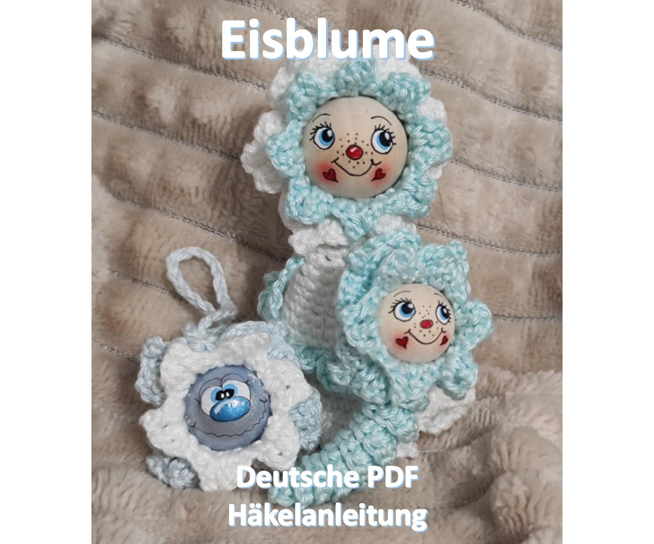 Ice Flower Crochet Pattern German Worry Worm