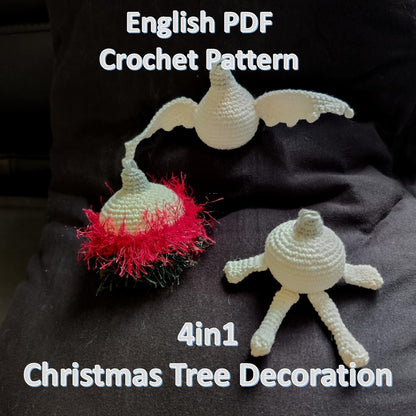 🎄 Häkelanleitung „Christbaumkugel 4in1“ – festliche Dekoideen zum Selberhäkeln (PDF) 🎄