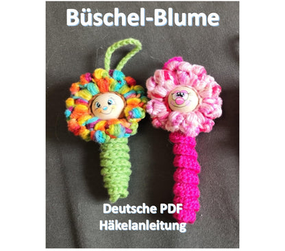 🌸 Crochet a tufted flower – Crochet pattern for advanced crocheters (PDF) 🌸