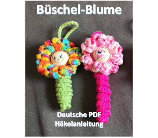 🌸 Büschel-Blume häkeln – Häkelanleitung für Fortgeschrittene (PDF) 🌸