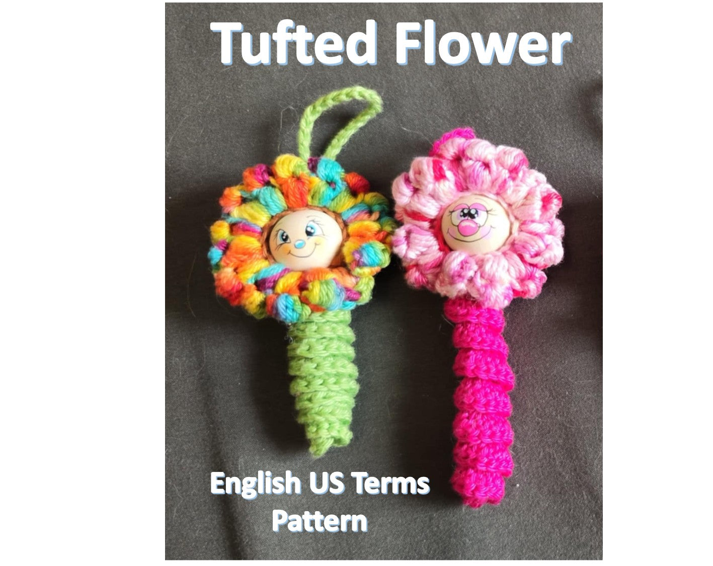 🌸 Crochet a tufted flower – Crochet pattern for advanced crocheters (PDF) 🌸