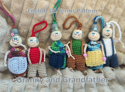 Crochet mini grandparents
