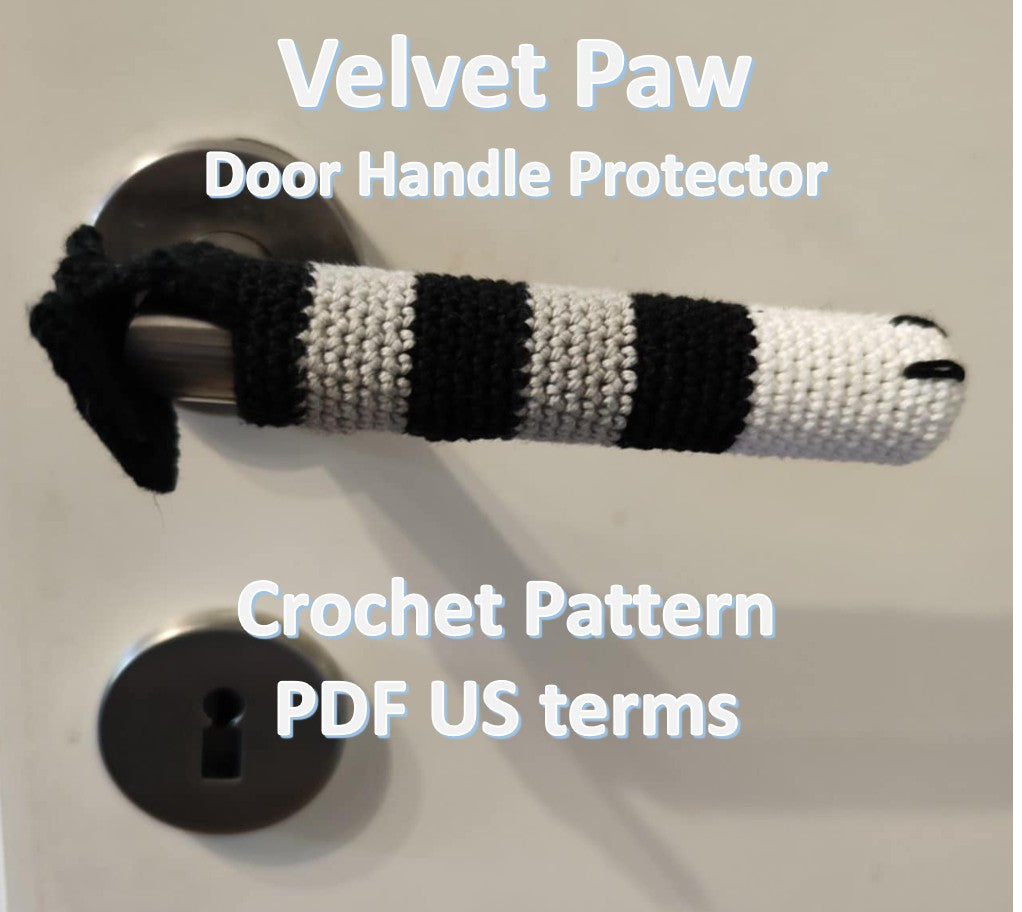 🐾 Crochet pattern “Cat Paw” – Door Handle Protector (PDF)