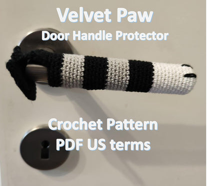 🐾 Crochet pattern “Cat Paw” – Door Handle Protector (PDF)