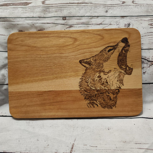 Jausenbrett aus Birkenholz mit Brandmalerei – Variante B (23x15 cm)