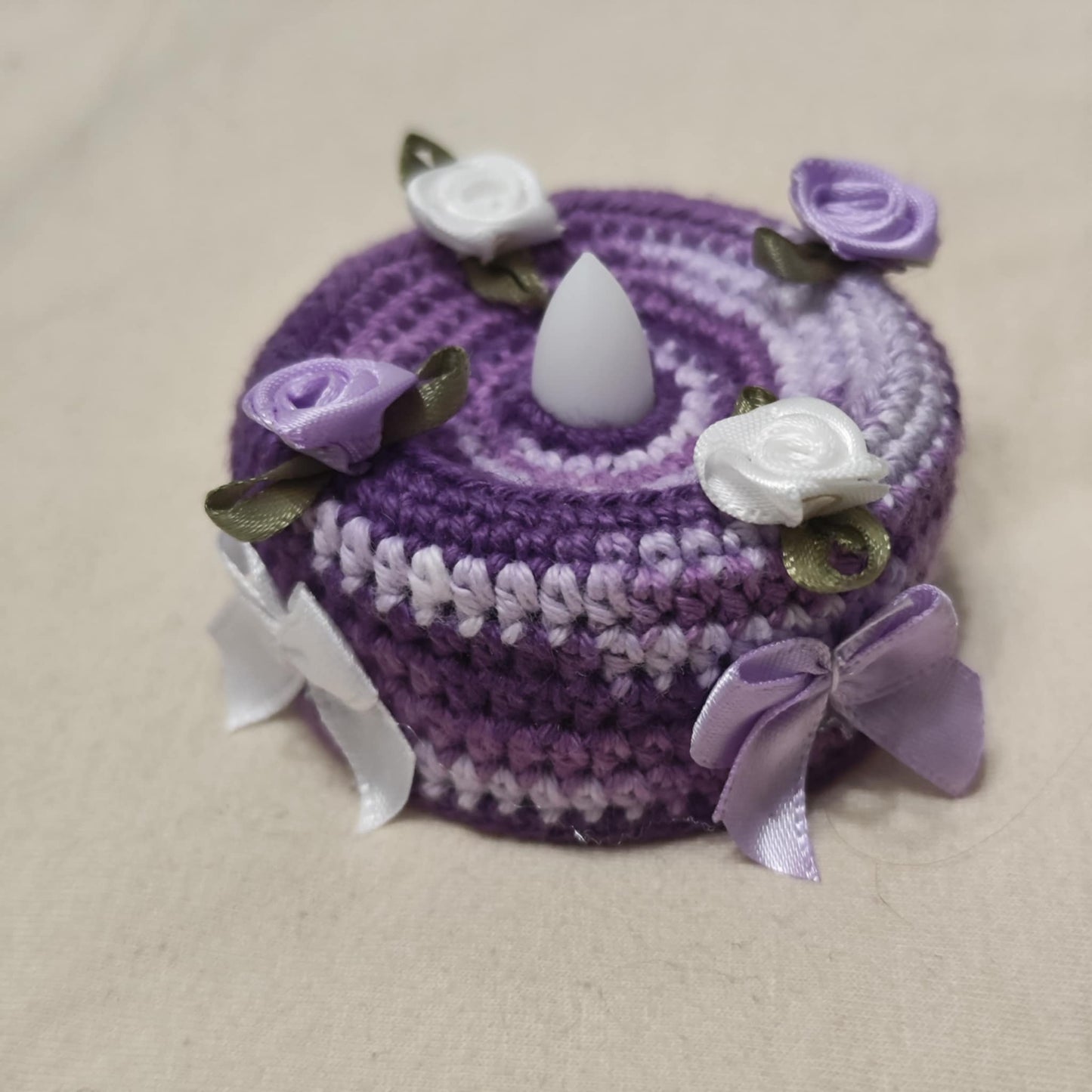 LED-Teelichter 6cm mit Wunschfarbe und Verzierung