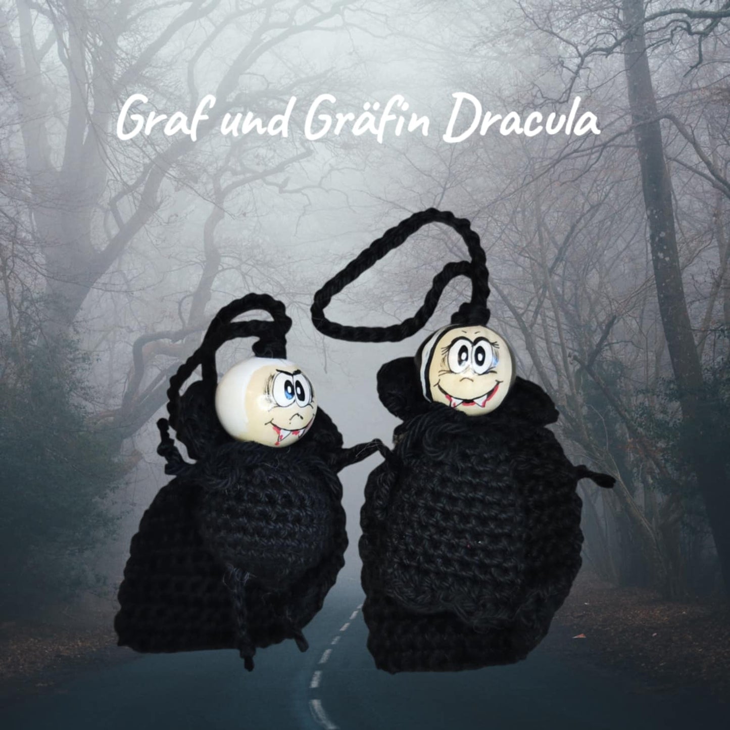 🦇 Häkelanleitung „Graf & Gräfin Dracula“ – bissig gut gehäkelt! (PDF) 🦇