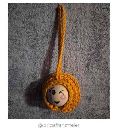 Häkelanleitung „Knospe" – Anhänger mit 2 cm Holzperle (PDF) 🌸