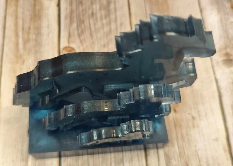 Mini Tölter family in blue – 3 Icelandic horses in compact format