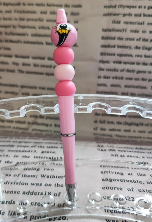🖋️ Kugelschreiber „Flamingofeeling“ – tropisch, pink & handgemacht