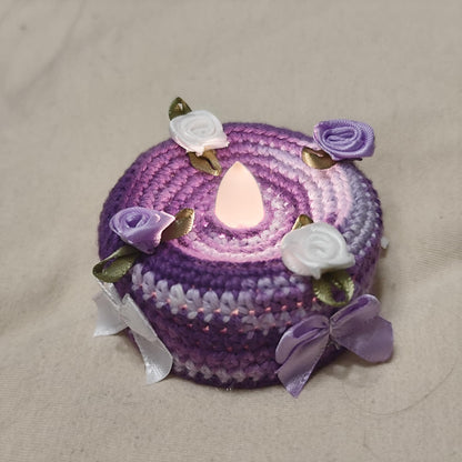 LED-Teelichter 6cm mit Wunschfarbe und Verzierung