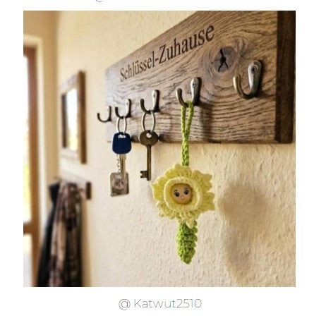 Häkelanleitung „Märzenbecher" – Anhänger mit 2 cm Holzperle (PDF) 🌼