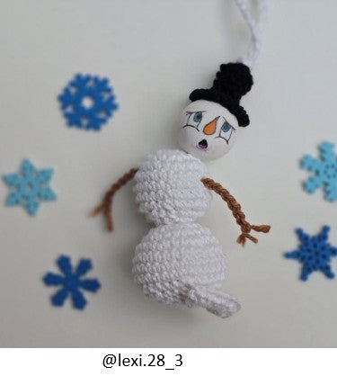 ❄️ Häkelanleitung „Schmelzender Schneemann“ ❄️