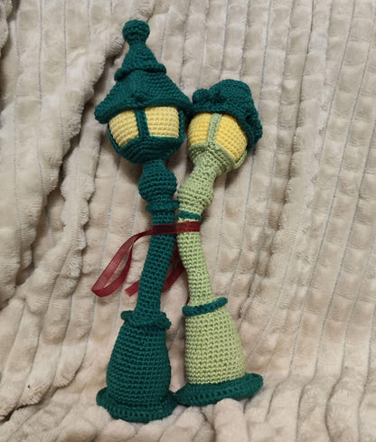 Liebende Lampen gehäkeltes Liebespaar Dekoration