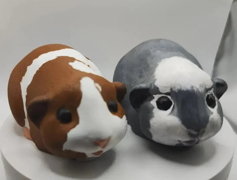 🐹 Dein Meerschweinchen als handbemalte Miniatur-Figur — Epoxidharz / Fehlerchen