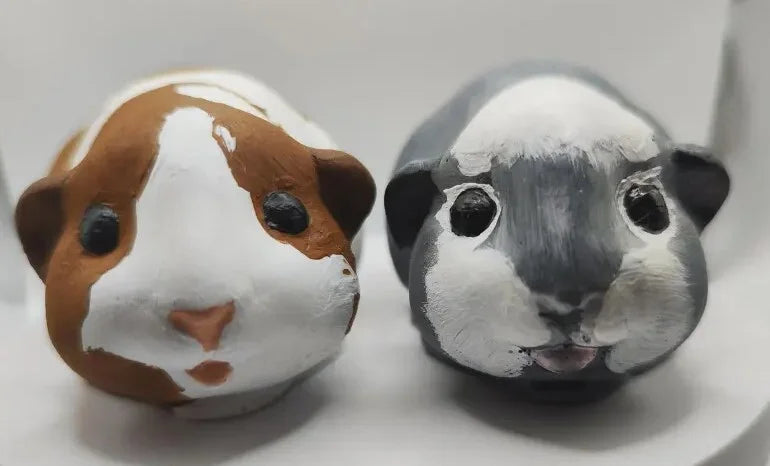 🐹 Dein Meerschweinchen als handbemalte Miniatur-Figur — Epoxidharz / Fehlerchen