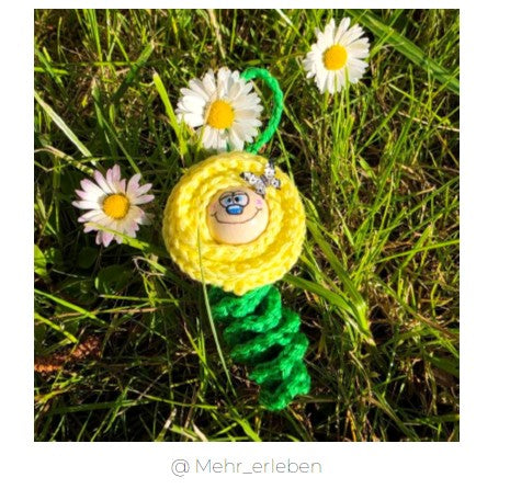 Häkelanleitung „Knospe" – Anhänger mit 2 cm Holzperle (PDF) 🌸