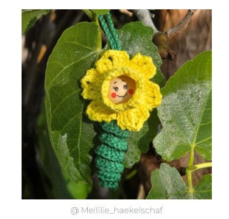 Häkelanleitung „Märzenbecher" – Anhänger mit 2 cm Holzperle (PDF) 🌼