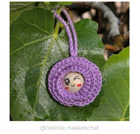 Häkelanleitung „Knospe" – Anhänger mit 2 cm Holzperle (PDF) 🌸