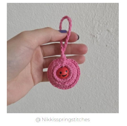 Häkelanleitung „Knospe" – Anhänger mit 2 cm Holzperle (PDF) 🌸