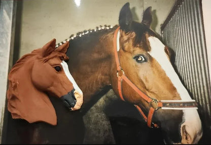 Dein Herzenspferd als handbemaltes Mini-Kunstwerk – individuell nach deinem Foto — Pferdekopf mit Magnetstreifen