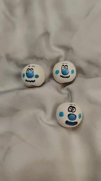 ❄️ 3er-Set Frostis – so frostig ist es! Weiße Gesichter mit Winterzauber