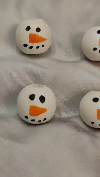 ⛄ 5er-Set Schneemanngesichter – frostig charmant & handbemalt