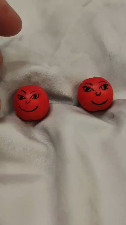 😈 1 kleines Teufelchen – frech, rot & handbemalt