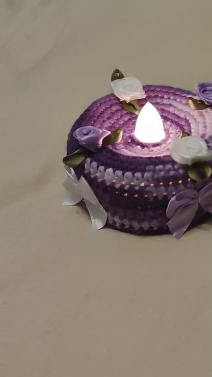 LED-Teelichter 6cm mit Wunschfarbe und Verzierung