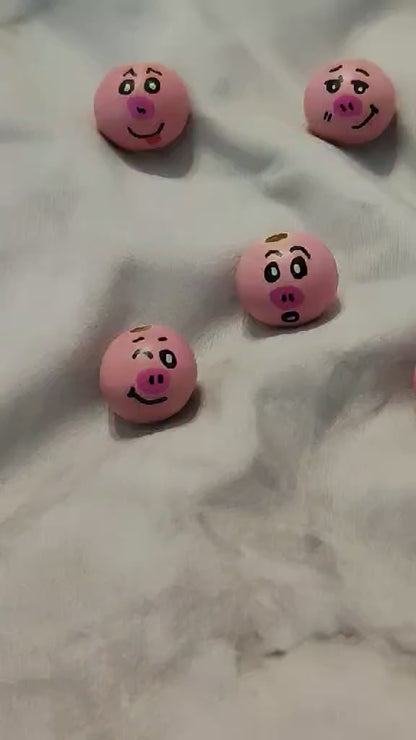 🐽 9er-Set Schweinchen – neue Gesichtsausdrücke, neue Glücksbringer! Set 2