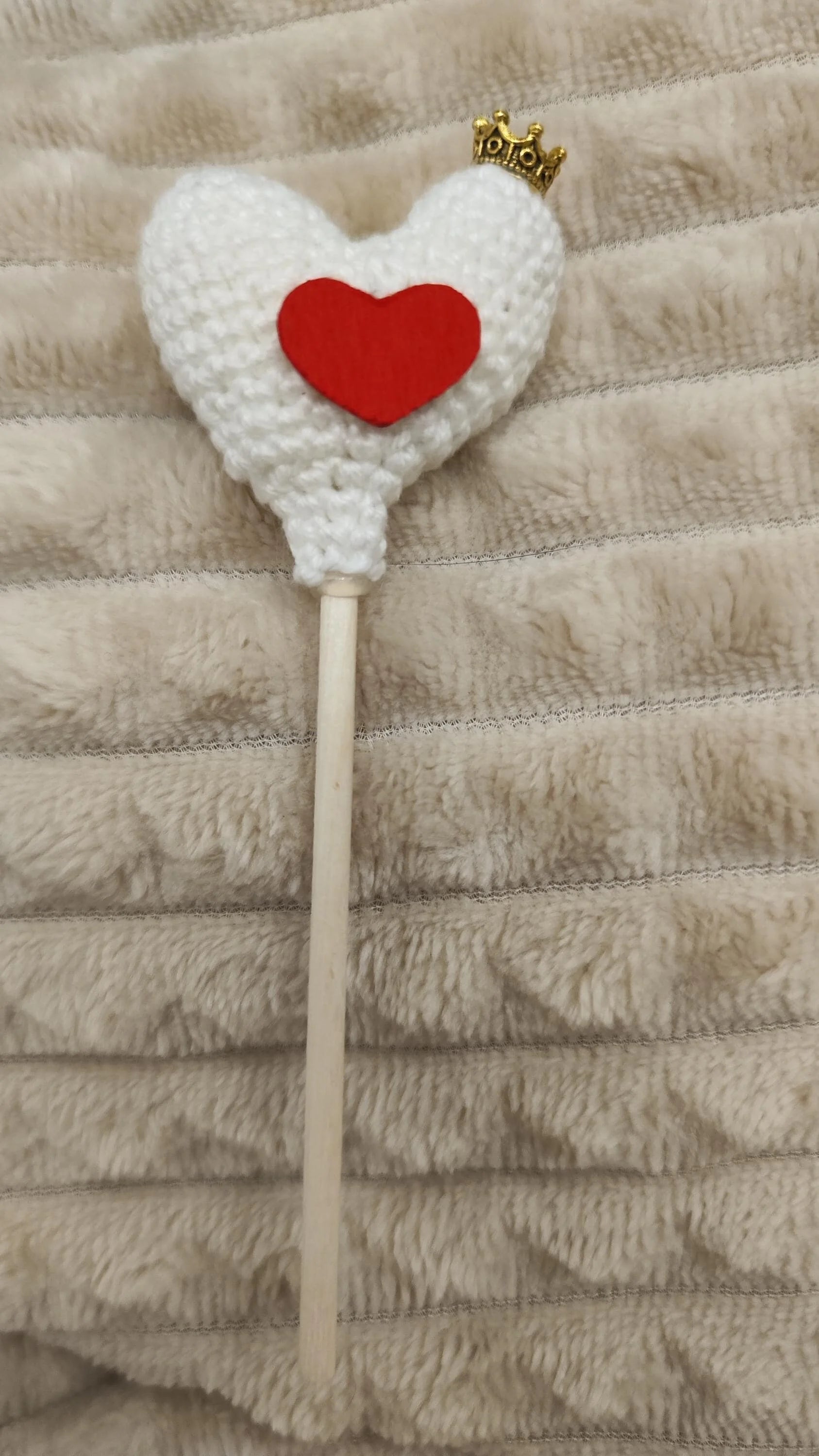 Whether it's for your mom, your friend, or yourself—this purple heart with a crown is a loving statement. Handmade &amp; unique.