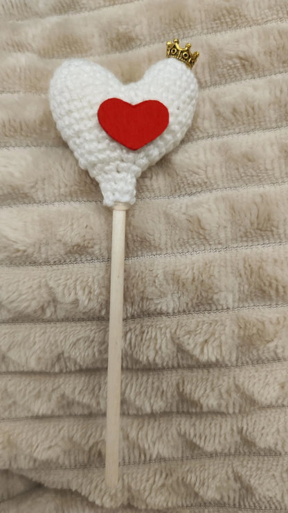 Whether it's for your mom, your friend, or yourself—this purple heart with a crown is a loving statement. Handmade &amp; unique.