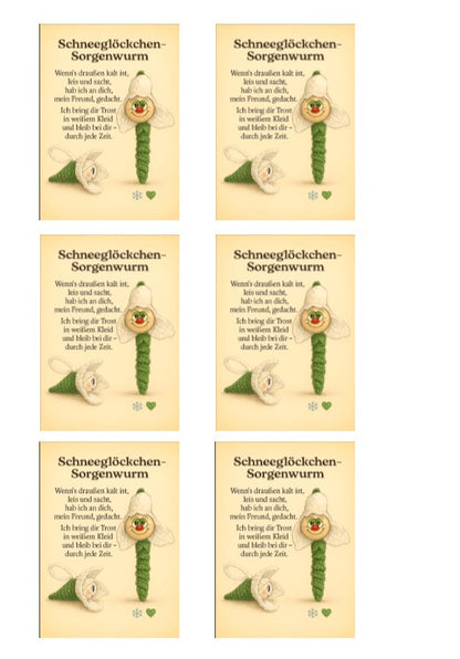Snowdrop Worry Worm Cards