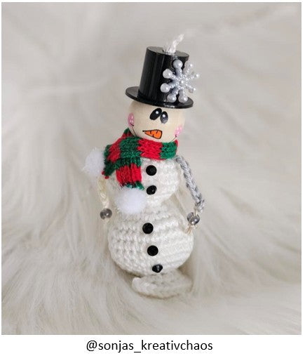 ❄️ Häkelanleitung „Schmelzender Schneemann“ ❄️