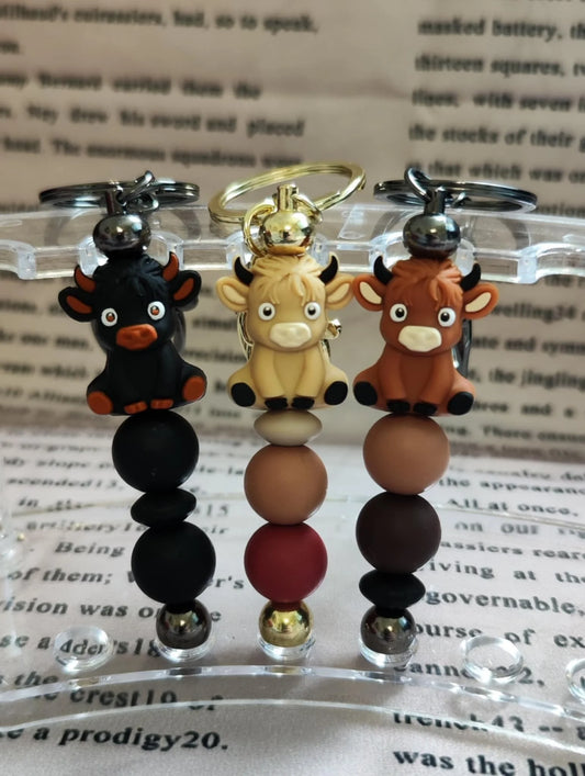 🐮 Schlüsselanhänger Stier – stark, sanft & ein bisschen verliebt — rechts braun