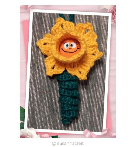 Häkelanleitung „Märzenbecher" – Anhänger mit 2 cm Holzperle (PDF) 🌼