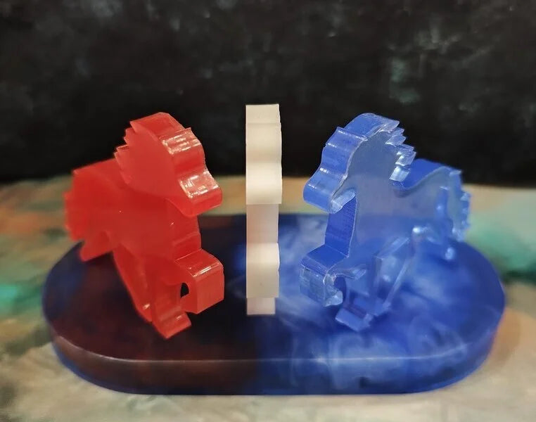 Icelandic horses in flag colors – team spirit to set up - Iceland