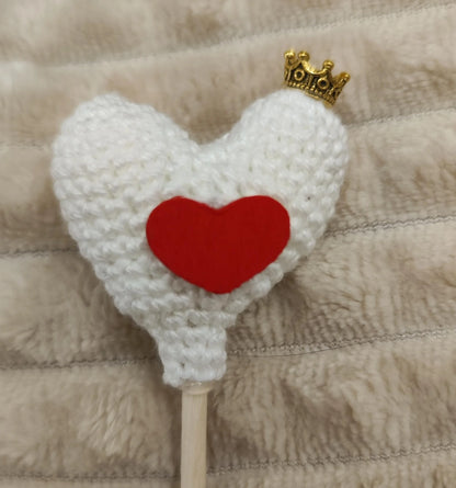 Whether it's for your mom, your friend, or yourself—this purple heart with a crown is a loving statement. Handmade &amp; unique.